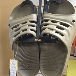 Teva Men's ApreTrail Slide Sandals in Olive Green